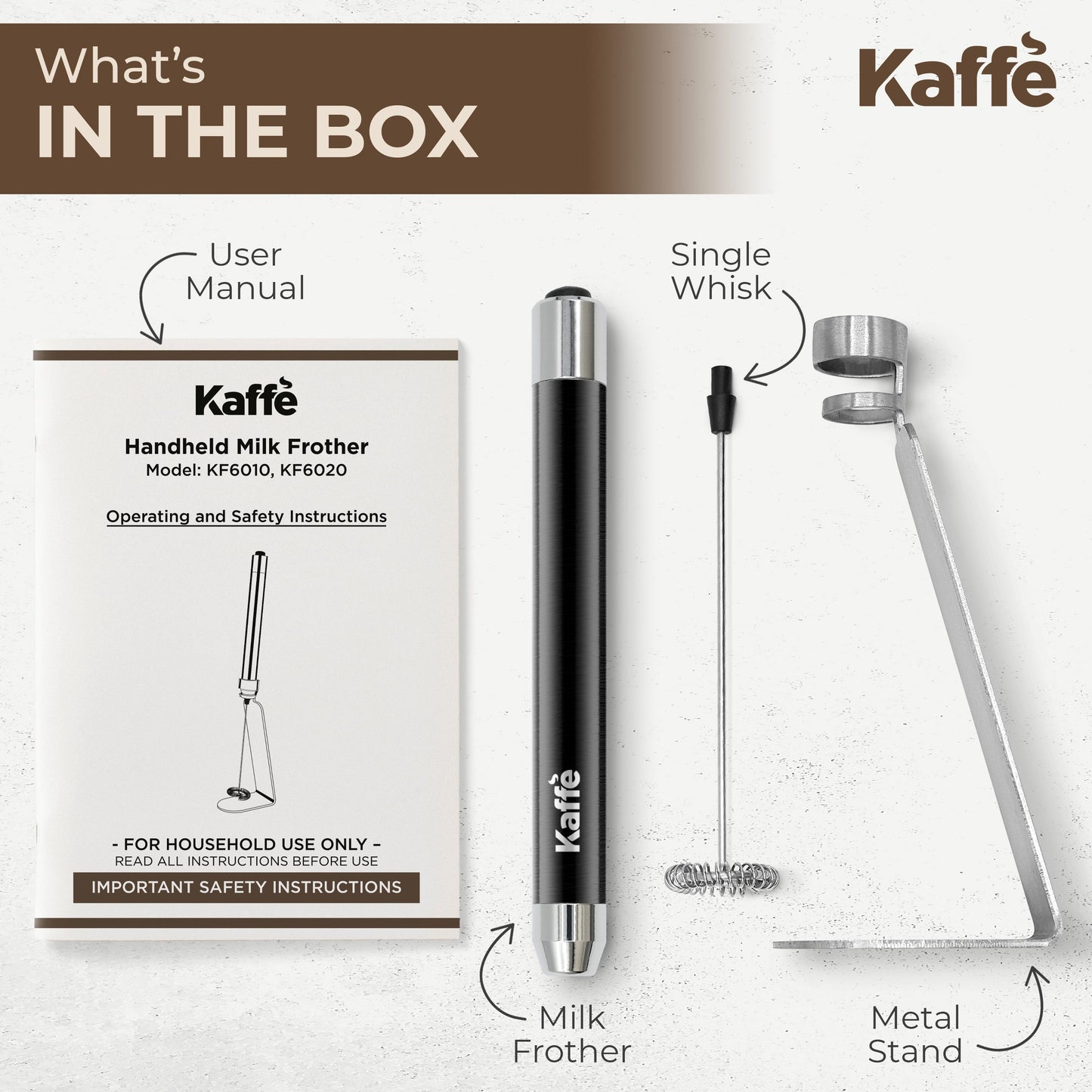 Handheld Milk Frother, KF6010