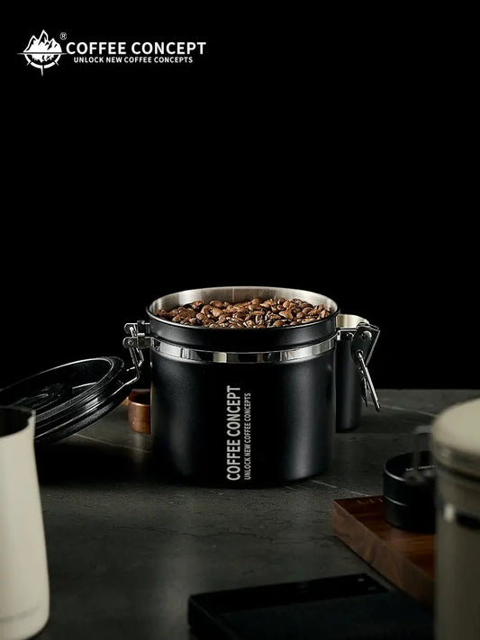 Best Airtight Coffee Canister for Fresh Beans - Vacuum Seal One-Way Valve 1.2L/1.5L Under $12